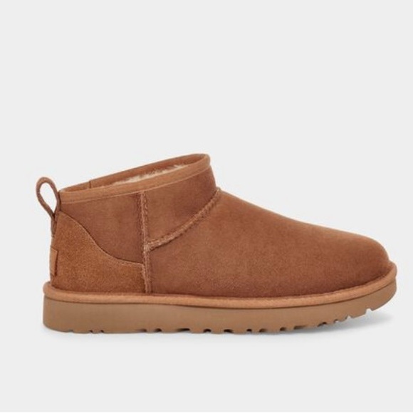 UGG Shoes - NEW UGG ULTRA mini Classic Suede Short Ankle Boots Booties Chestnut Sz 6